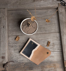 Handmade Leather Mens Cool billfold Wallet Card Holder Small Card Slim Wallets for Men