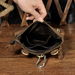 Leather Belt Pouch Mens Small Cases Waist Bag Hip Pack Belt Bag Fanny Pack Bumbag for Men