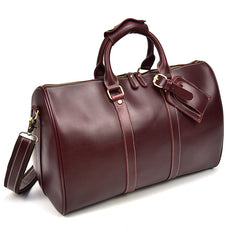 Genuine Leather Mens Cool Weekender Bag Travel Bag Duffle Bags Overnight Bag Holdall Bag for men