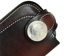 [On Sale] Handmade Mens Leather Biker Chain Wallet Cool Long Biker Wallet with Chain - iwalletsmen