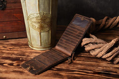 Handmade Leather Mens Cool Long Leather Wallet Card Clutch Wallet for Men - iwalletsmen