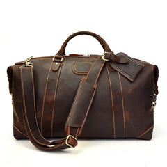 Cool Vintage Leather Mens Duffle Bags Weekender Bags Overnight Bag Travel Bag - iwalletsmen
