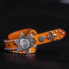 Handmade Genuine Leather Punk Rock West Cowboy Sheriff Mens Cool Men Biker Trucker Leather Belt