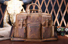 Genuine Leather Mens Cool Messenger Bag Work Bag Satchel Bag Briefcase Bag for men