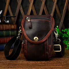 Leather Belt Pouch Mens Small Cases Waist Bag Hip Pack Belt Bag Fanny Pack Bumbag for Men