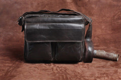 Handmade Leather Mens Cool Messenger Bag Chest Bag Bike Bag Cycling Bag for men