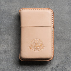 Handmade Beige Leather Cigarette Case 10pc Leather Case of Cigarettes Beige Leather Cigarette Holder Case