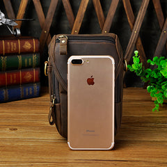 Leather Belt Pouch Mens Small Cases Waist Bag Hip Pack Belt Bag Fanny Pack Bumbag for Men