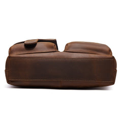 Handmade Leather Mens Cool Messenger Bag Work Bag Satchel Bag Briefcase Bag for men