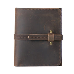 Handmade Leather Mens Cool Slim Leather Wallet Men Small Wallets Bifold for Men