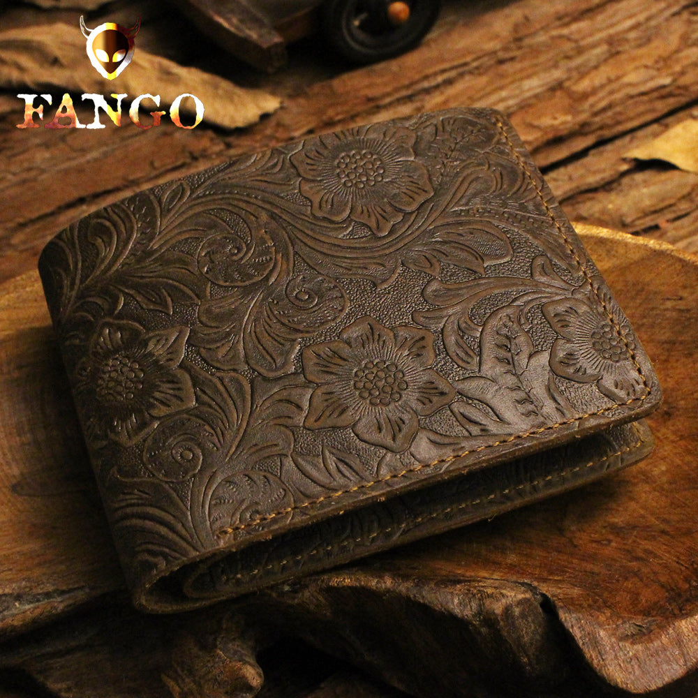 Dark Brown Floral Wallet Women Short Wallet Women Leather Wallet Womens Bifold Wallet Women's Small Wallet