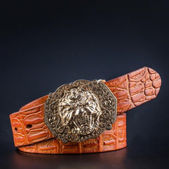 Handmade Genuine Leather Punk Rock Chinese Monster Mens Cool Men Biker Trucker Leather Belt