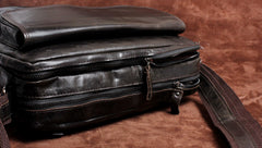 Handmade Leather Mens Cool Messenger Bag Chest Bag Bike Bag Cycling Bag for men