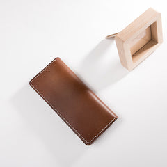 Handmade Leather Mens Clutch Wallet Cool Leather Wallet Long Phone Wallets for Men