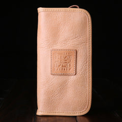 Handmade Leather Mens Clutch Wallet Cool Leather Wallet Long Phone Wallets for Men