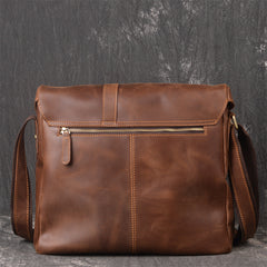 Handmade Leather Mens Cool Small Messenger Bag iPad Bag Chest Bag Bike Bag Cycling Bag for men