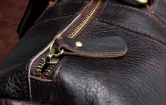 Genuine Leather Mens Bucket Bag Cool Weekender Bag Travel Bag Duffle Bags Overnight Bag Holdall Bag for men