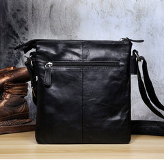 Genuine Leather Mens Cool Messenger Bag Chest Bag Bike Bag Cycling Bag for men