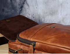 Genuine Leather Mens Cool Messenger Bag Small Bag Chest Bag Bike Bag Cycling Bag for men