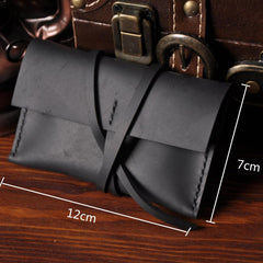 Handmade Mens Cool billfold Leather Wallet Men Small Card Slim Wallets Bifold for Men - iwalletsmen