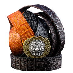 Handmade Genuine Leather Punk Rock Chinese Monster Mens Cool Men Biker Trucker Leather Belt