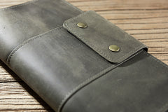 Handmade Leather Mens Travel Wallet Passport Leather Wallet Long Phone Wallets for Men