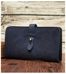 Handmade Leather Mens Travel Wallet Passport Leather Wallet billfold Slim Wallets for Men