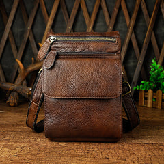 Leather Belt Pouch Mens Small Cases Waist Bag Hip Pack Belt Bag Fanny Pack Bumbag for Men