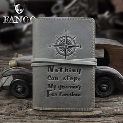 Handmade Leather Mens Cool billfold Wallet Passport Card Holder Small Card Slim Wallets for Men