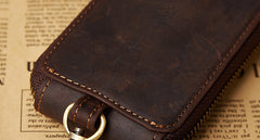 Handmade Leather Mens Cool Key Wallet Car Key Holder Case Card Wallet for Men