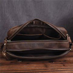 Genuine Leather Mens Cool Messenger Bag SHOULDER BAG CHEST BAG BIKE BAG CYCLING BAG