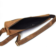 Cool Leather Sling Bag for Men Vintage Chest Bag Crossbody Sling Bags For Men - iwalletsmen