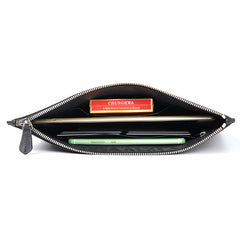 Handmade Leather Mens Clutch Parrots Cool Slim Wallet Zipper Clutch Wristlet Wallet for Men - iwalletsmen