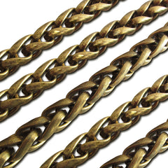 Handmade Leather Brass Metal Wallet Chain Biker Wallet Chain Trucker Chain for Men