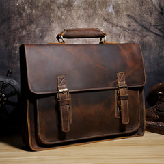 Genuine Leather Mens Cool Messenger Bag Briefcase Chest Bag Bike Bag Cycling Bag for men