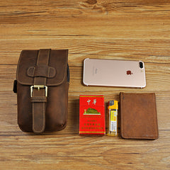 Leather Belt Pouch Mens Small Cases Waist Bag Hip Pack Belt Bag Fanny Pack Bumbag for Men