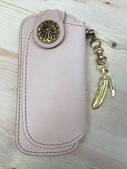 Handmade Mens Leather Biker Wallet Biker Chain Wallets Cool Long Wallet with Chain - iwalletsmen