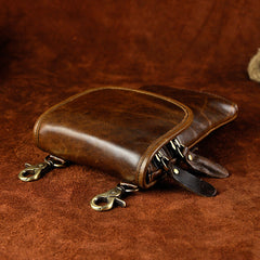 Leather Belt Pouch Mens Cases Waist Bag Hip Pack Belt Bag Fanny Pack Bumbag for Men