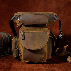 Leather Belt Pouch Mens Small Cases Waist Bag Hip Pack Belt Bag Fanny Pack Bumbag for Men