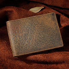 Handmade Leather Mens Cool Slim Leather Wallet Card Wallet Holders Men Small Wallets Bifold for Men