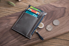 Handmade Leather Mens Cool billfold Wallet Card Holder Small Card Slim Wallets for Men