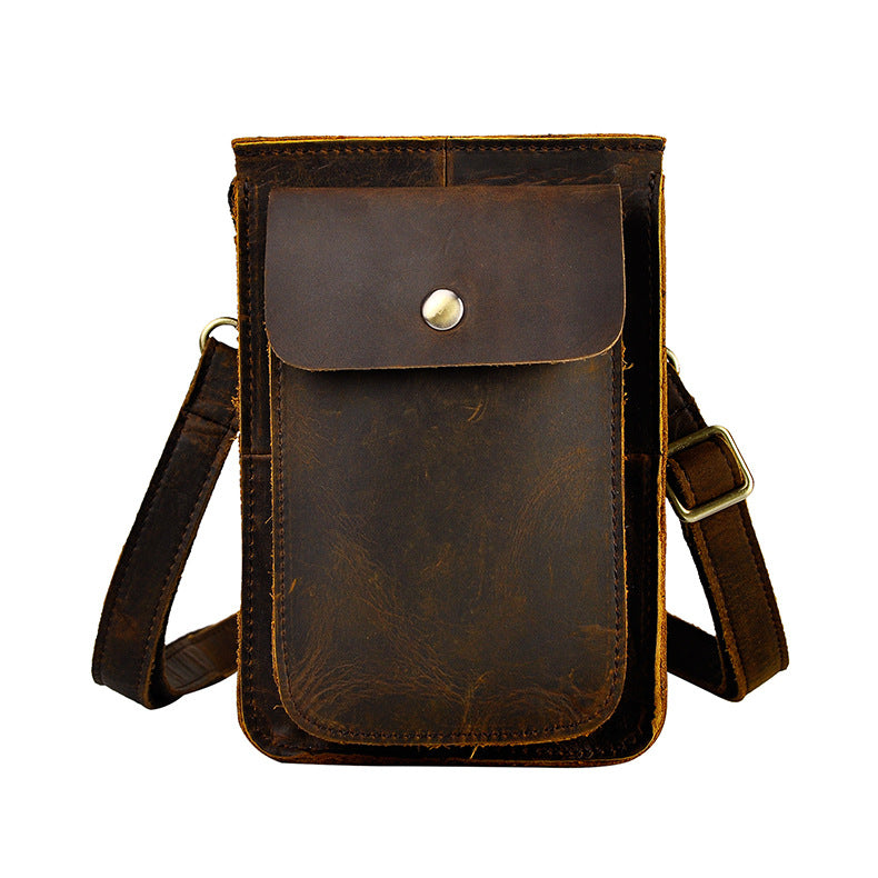 Leather Belt Pouch Mens Small Cases Waist Bag Hip Pack Belt Bag Fanny Pack Bumbag for Men