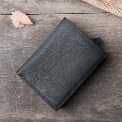 Handmade Leather Mens Cool Slim Leather Wallet Men Small Wallets Bifold for Men
