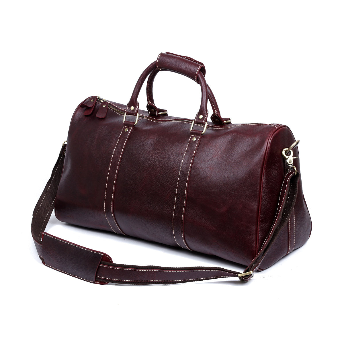 Genuine Leather Mens Cool Weekender Bag Travel Bag Duffle Bags Overnight Bag Holdall Bag for men