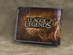 Handmade Leather Tooled Jax Grandmaster at Arms League of Legends Mens billfold Wallet Cool Leather Wallet Slim Wallet for Men