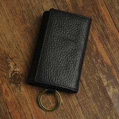 Handmade Leather Mens Cool Key Wallet Change Coin Wallet Key Holder Case Card Wallet for Men