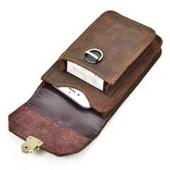 Leather Belt Pouch Mens Small Cases Waist Bag Hip Pack Belt Bag Fanny Pack Bumbag for Men