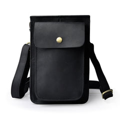 Leather Belt Pouch Mens Small Cases Waist Bag Hip Pack Belt Bag Fanny Pack Bumbag for Men