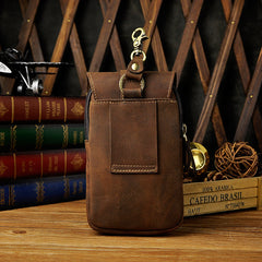 Leather Belt Pouch Mens Small Cases Waist Bag Hip Pack Belt Bag Fanny Pack Bumbag for Men