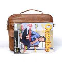 Genuine Leather Mens Cool Messenger Bag Chest Bag Bike Bag Cycling Bag for men